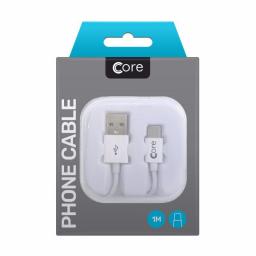 USB Type-C Cable in Case 1M White