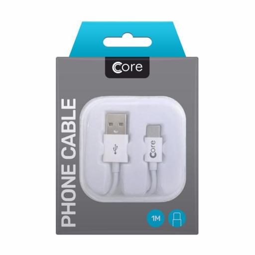 USB Type-C Cable in Case 1M White